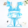 Feather chain lace transparent mesh underwear