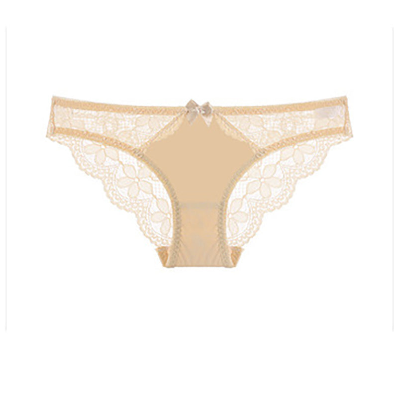 Solid color transparent low waist briefs