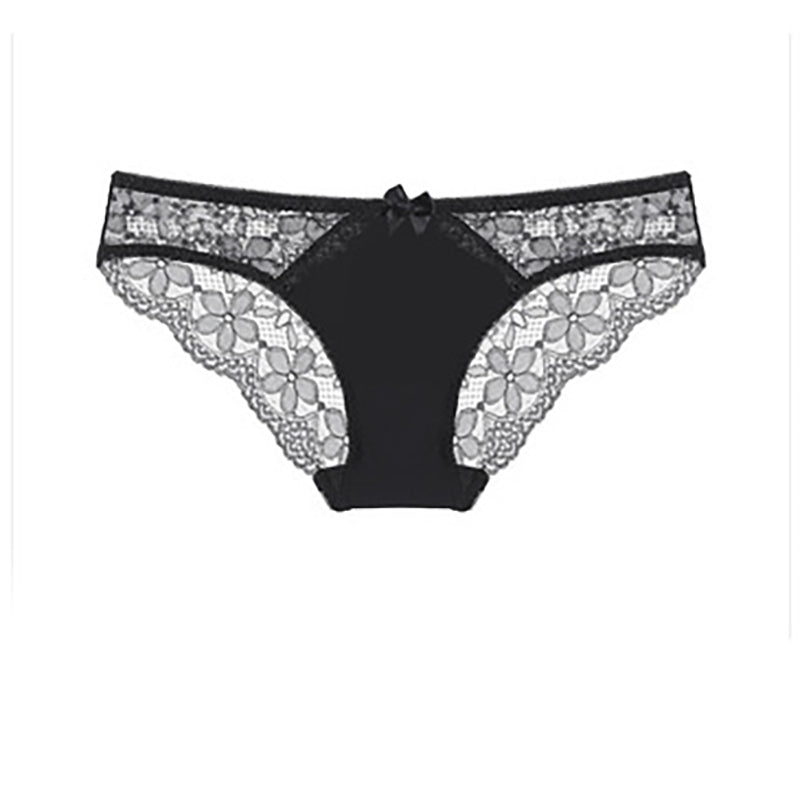 Solid color transparent low waist briefs