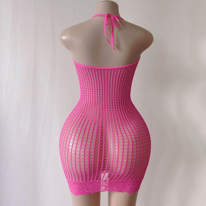 Women's sexy lingerie mesh bodysuit