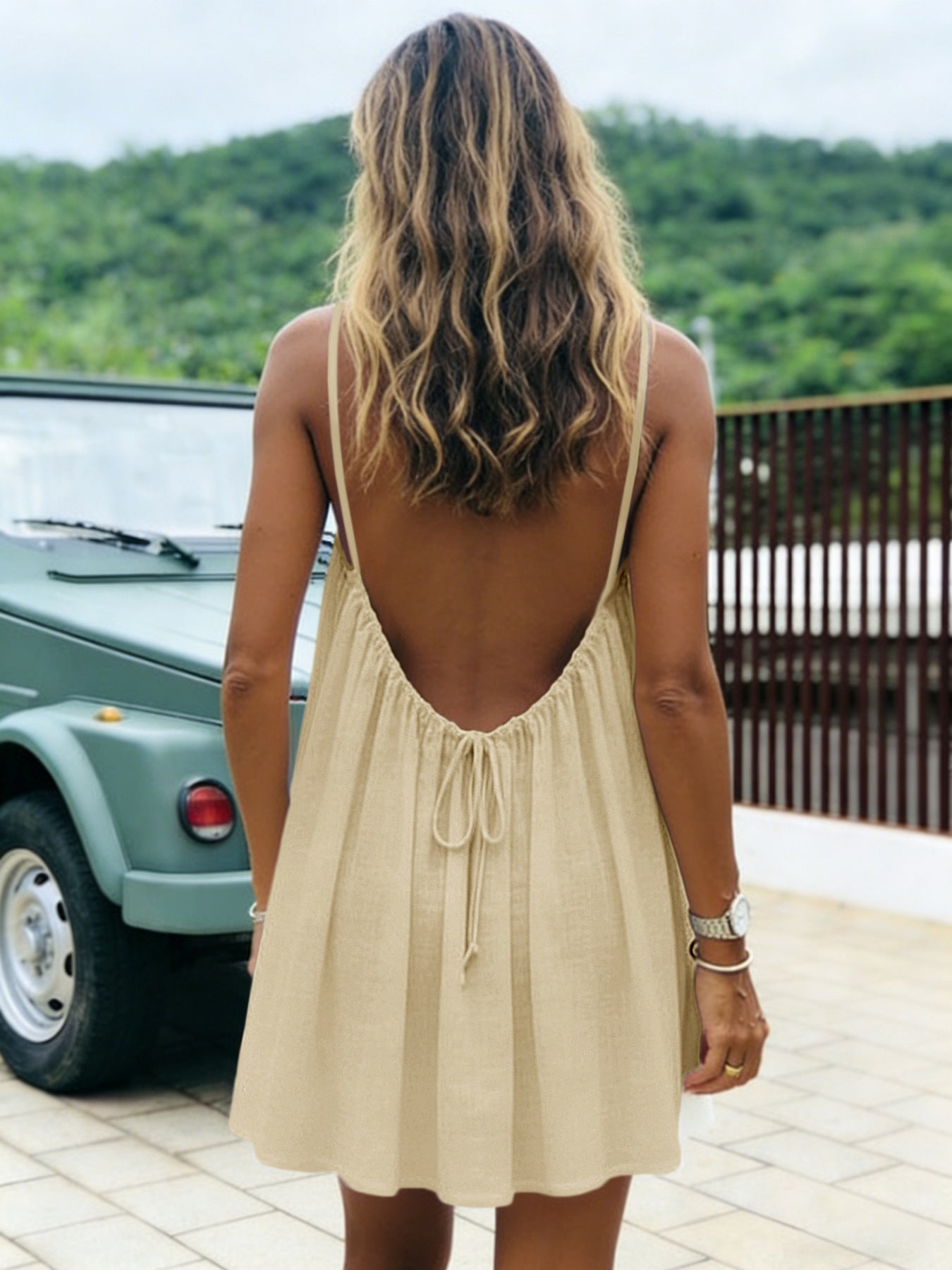 Isla Breeze Backless Mini Dress
