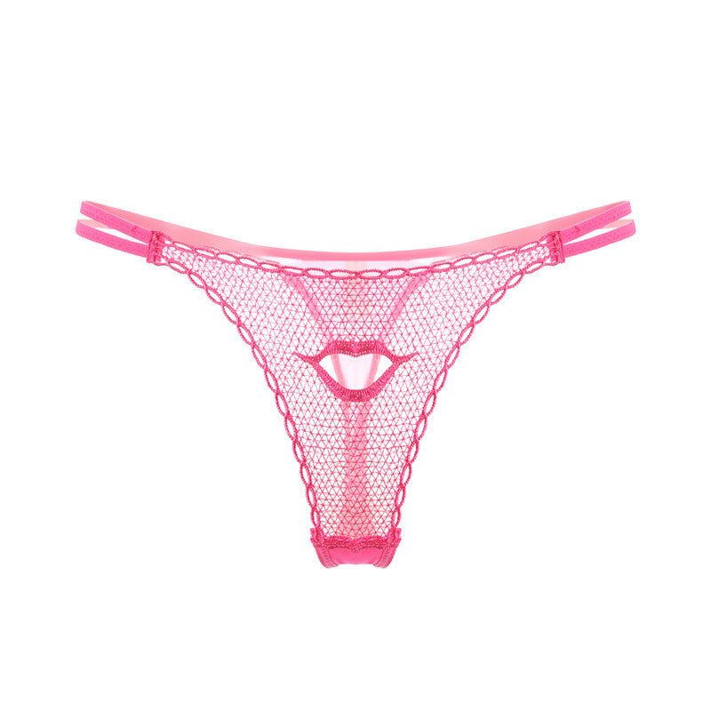 Seamless mesh thong panties