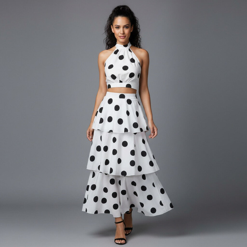 Luna™ Polka Dot Two Piece Maxi Set