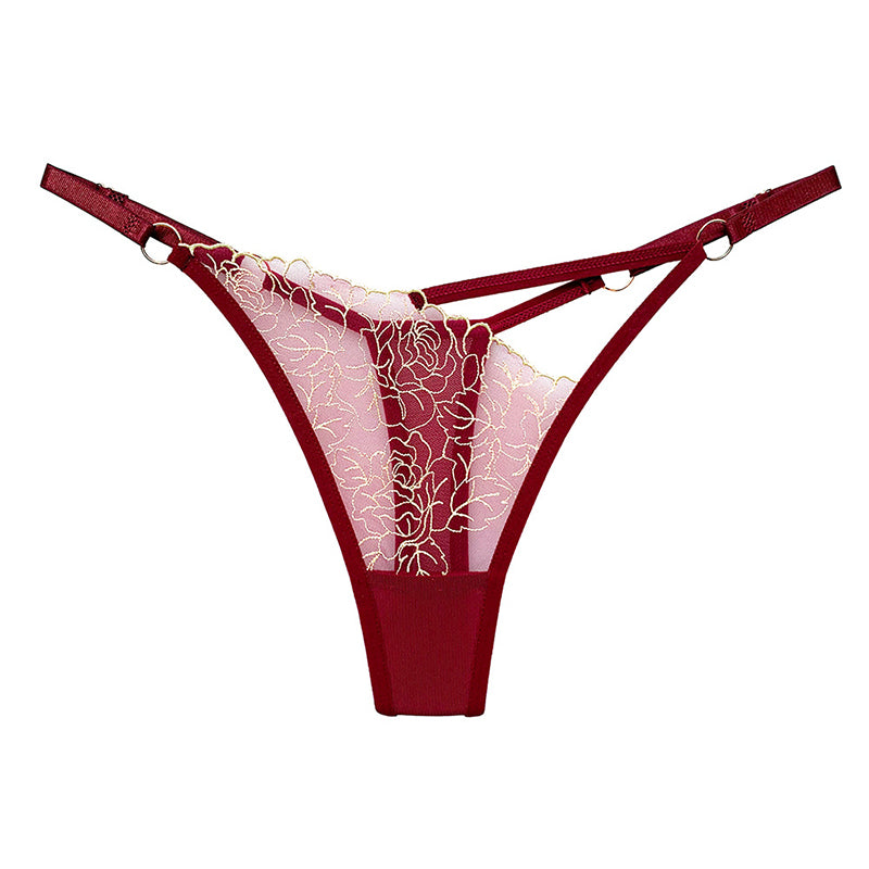 Lace V-shaped thong hollow temptation panties