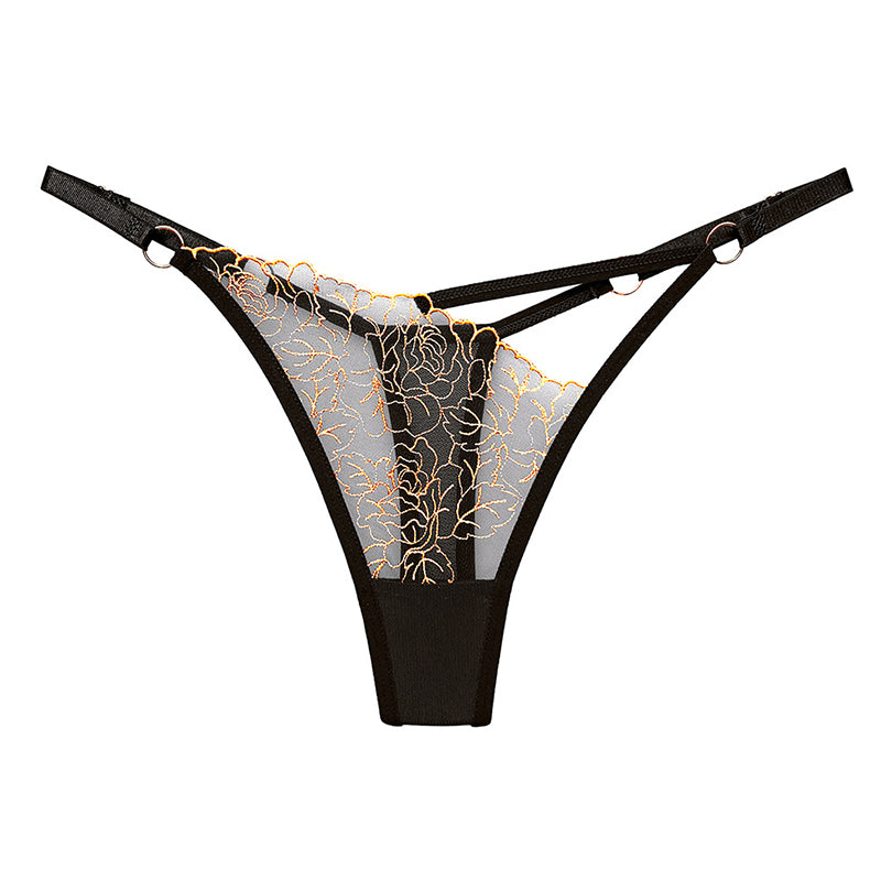Lace V-shaped thong hollow temptation panties