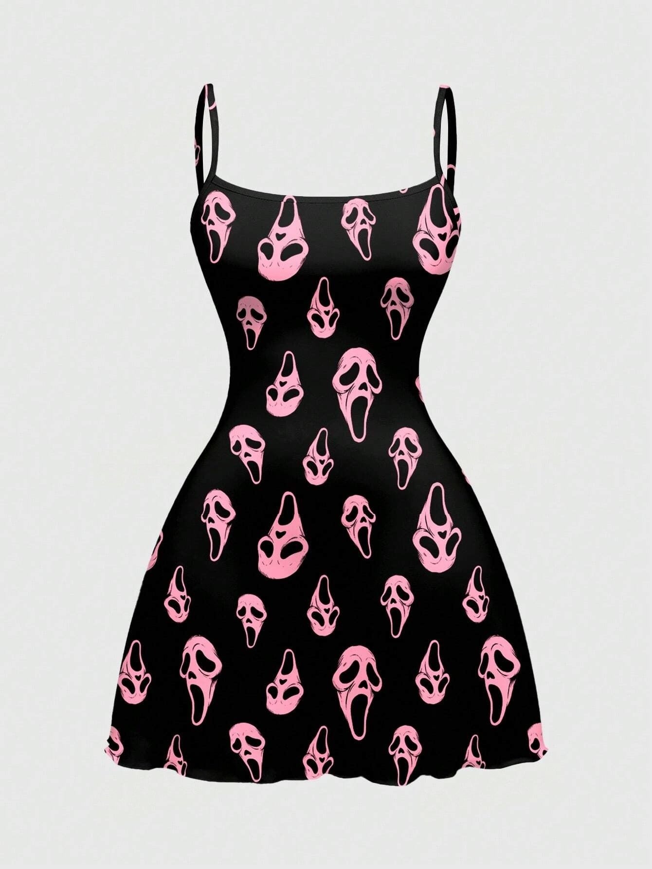 Women's Sleeveless Round Neck Slim Fit A-Line Mini Slip Dress