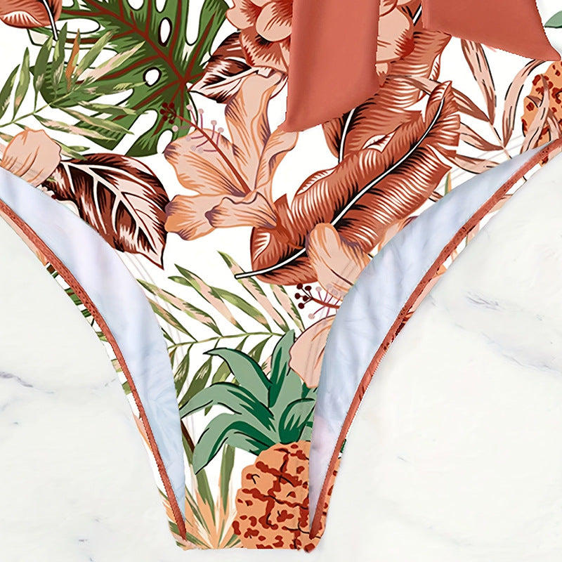 Tropical print bikini