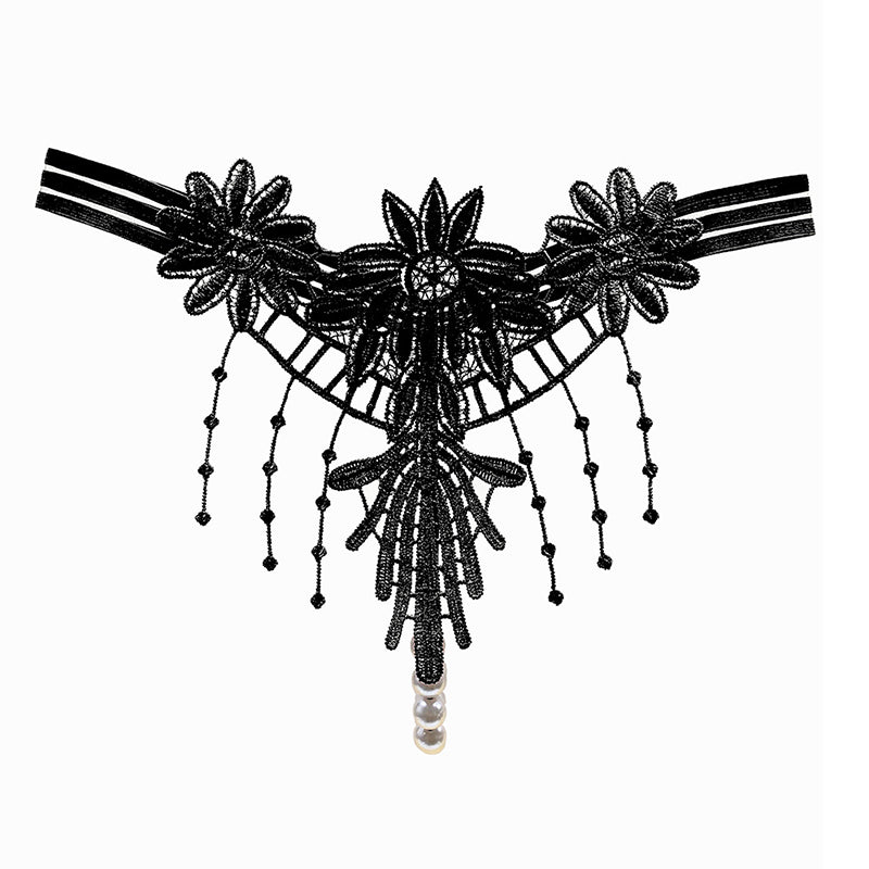 Tassel embroidery temptation hot hollow thong