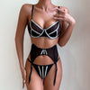 Webbing spliced fishbone three-piece set