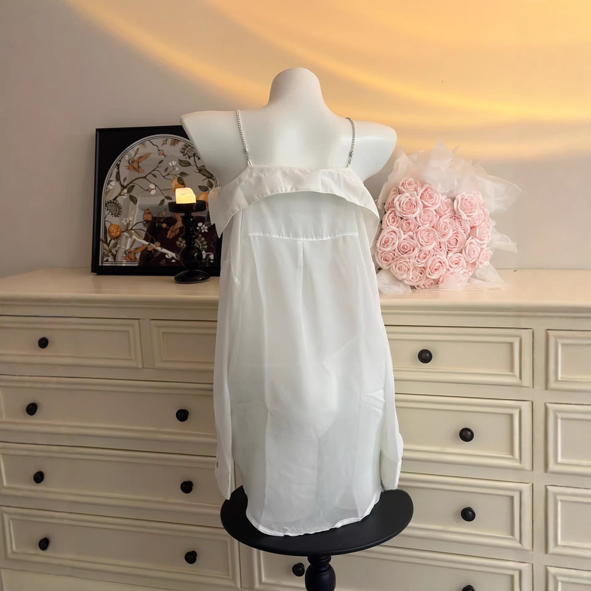 Cloud Mist Sheer Shirt Dress