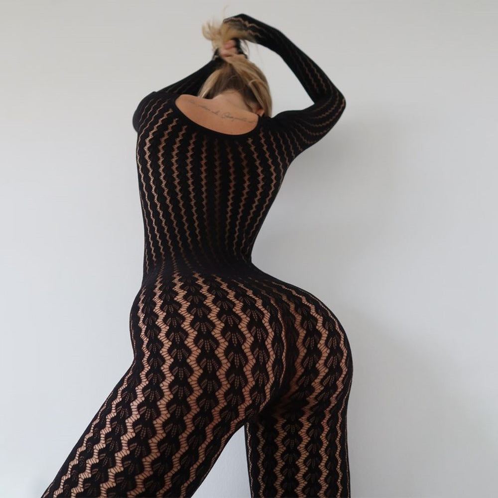 Striped jacquard onesie
