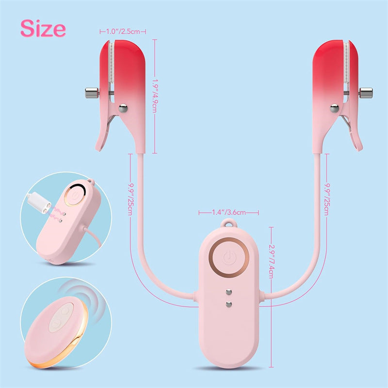Vibrating nipple clamps
