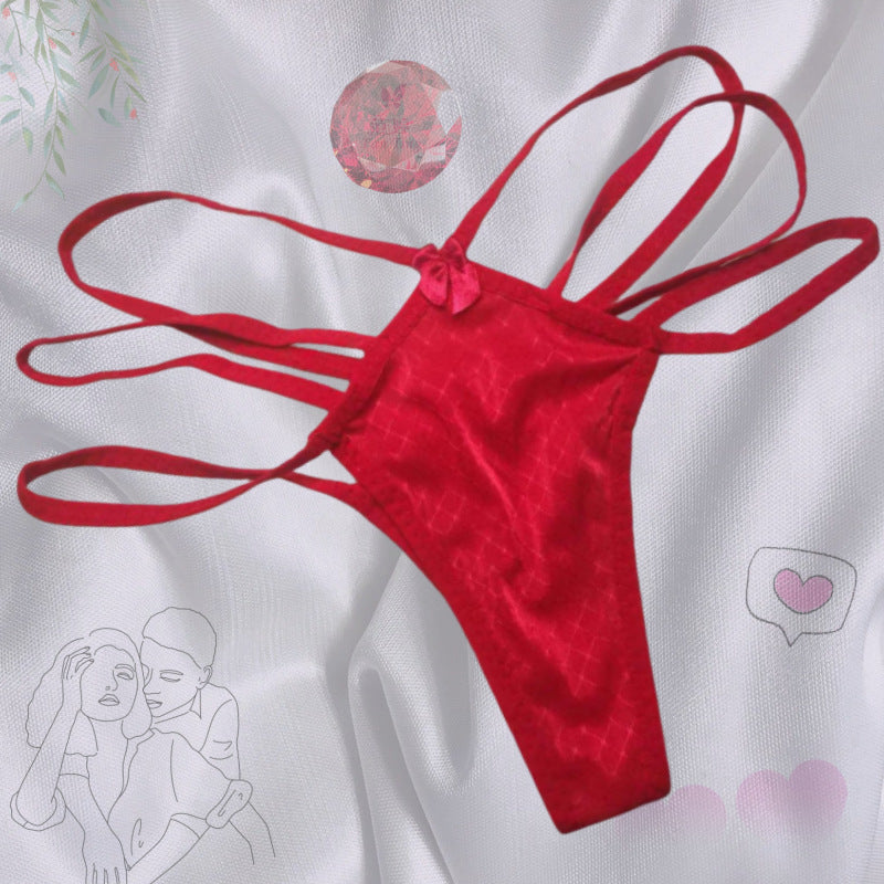 Bowknot Low Rise Sheer Thong