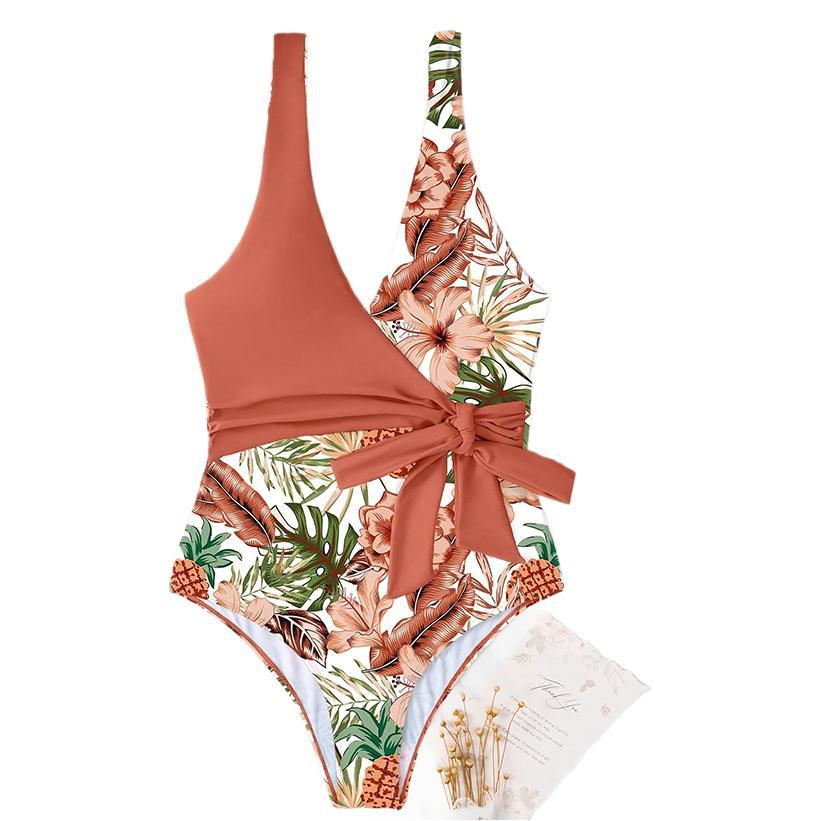 Tropical print bikini