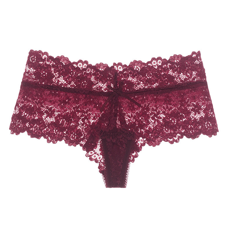 Sexy lace transparent temptation briefs