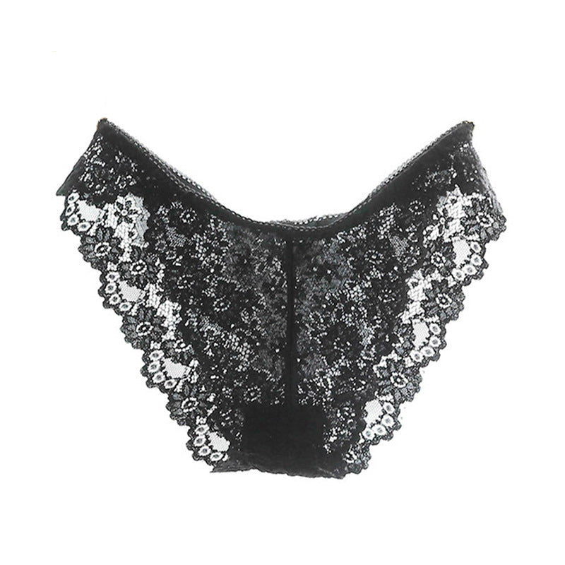 Sexy lace transparent temptation briefs