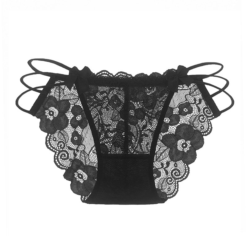 Sexy lace transparent temptation briefs