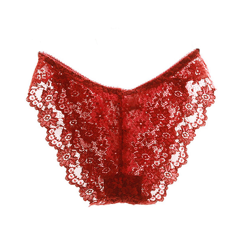 Sexy lace transparent temptation briefs