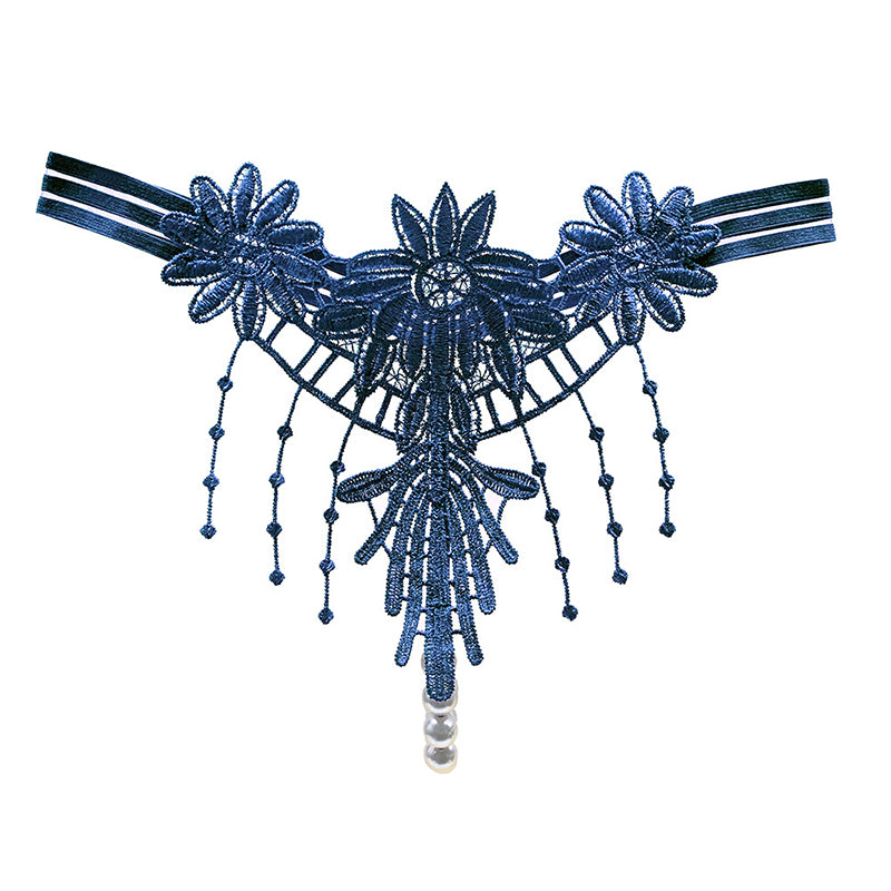 Tassel embroidery temptation hot hollow thong