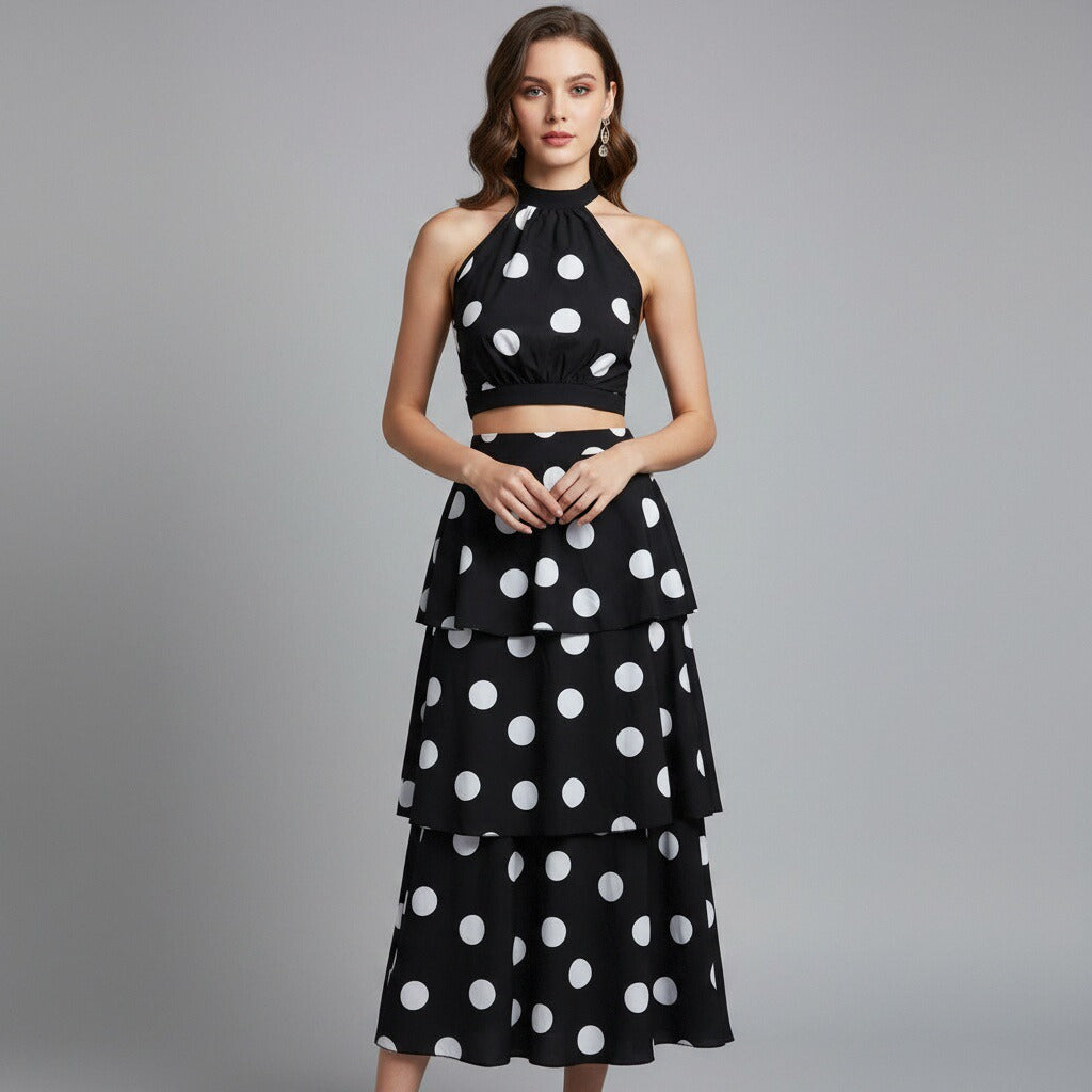 Luna™ Polka Dot Two Piece Maxi Set