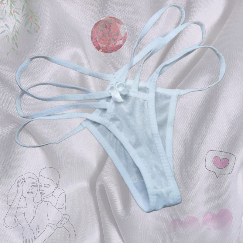 Bowknot Low Rise Sheer Thong