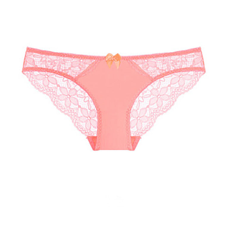 Solid color transparent low waist briefs