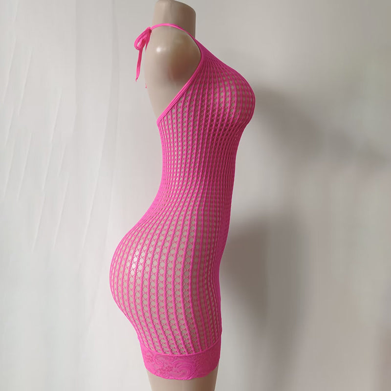 Women's sexy lingerie mesh bodysuit