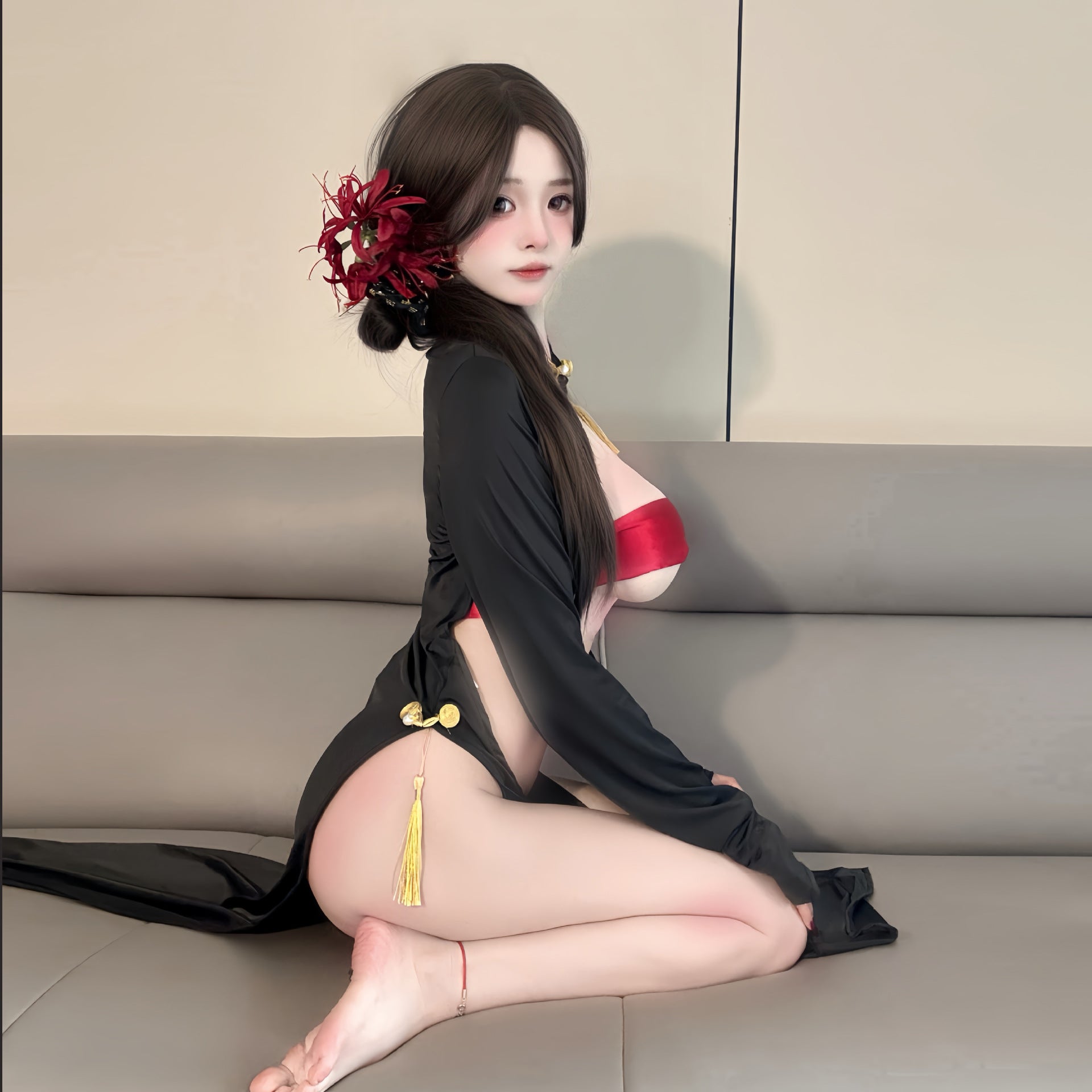 cheongsam long dress uniform
