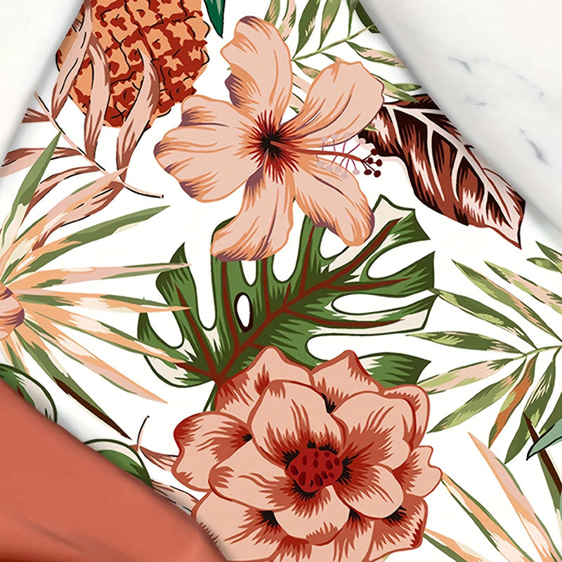 Tropical print bikini