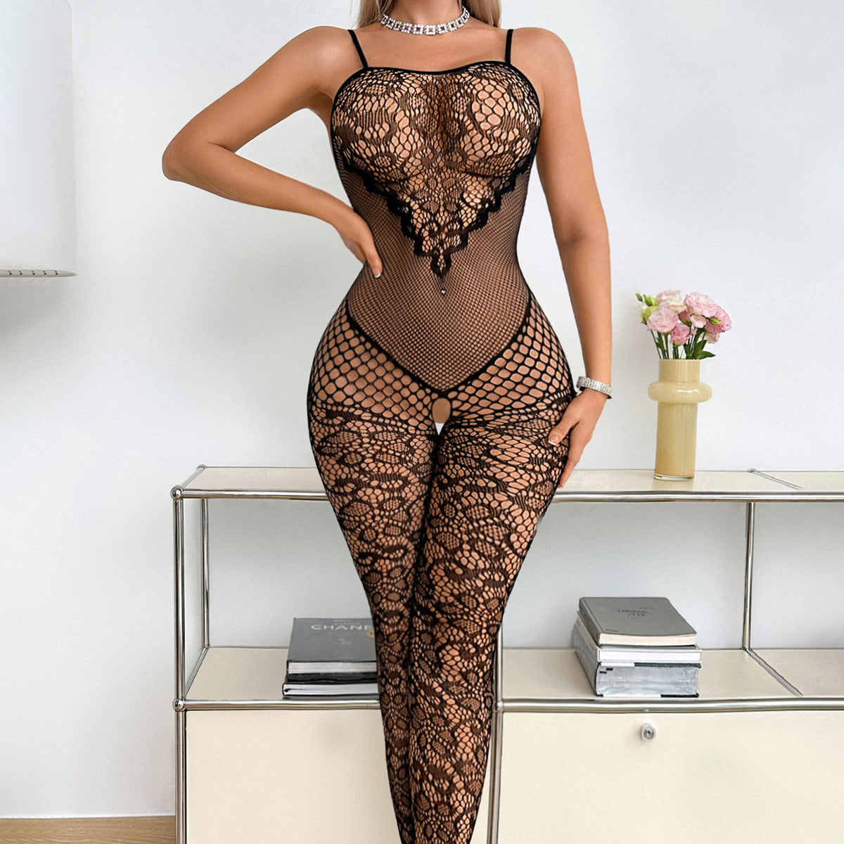 Retro jacquard stockings