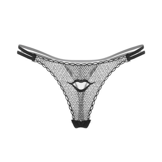 Seamless mesh thong panties