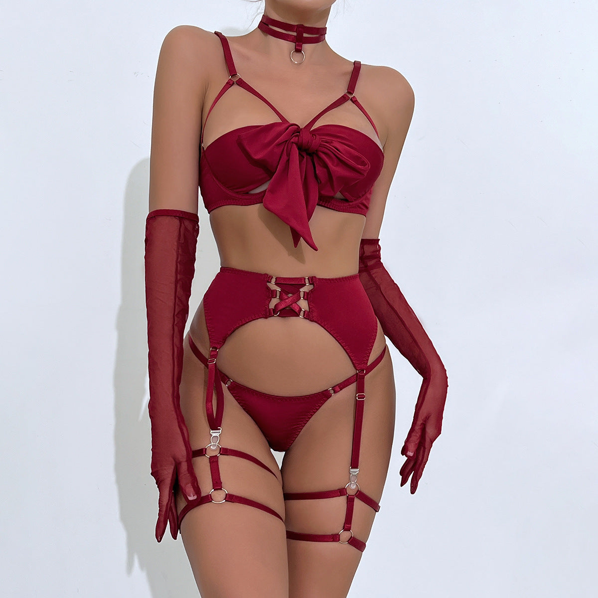 Sexy temptation garter four piece set