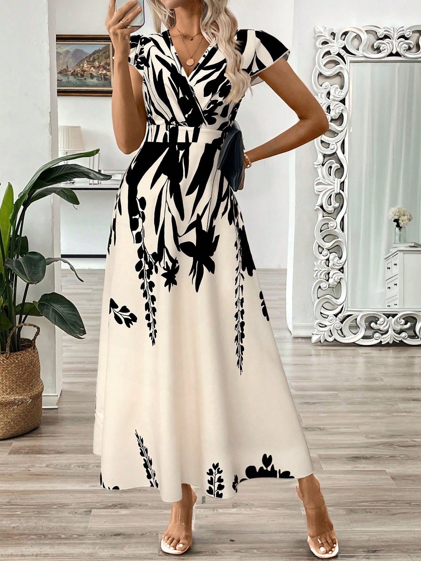 Midnight Garden Floral Maxi Dress
