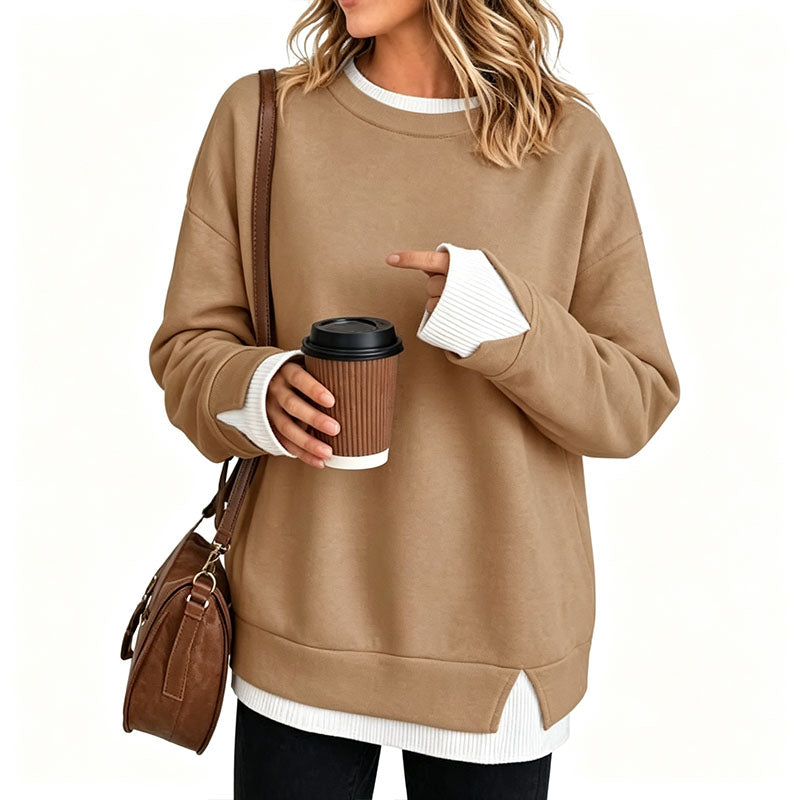 Evelyn Two-Tone Layered Sweatshirt