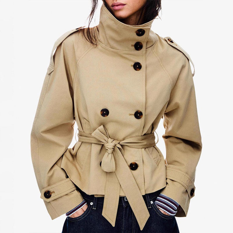 Luna Elegant Short Trench Jacket