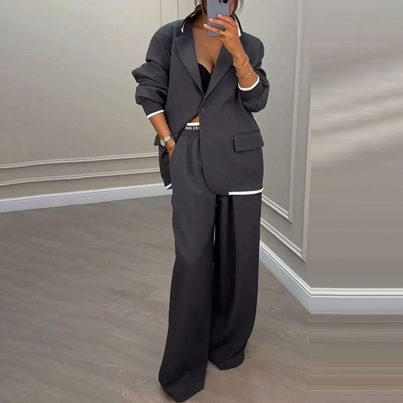 Avery Elegant Blazer Two Piece Set