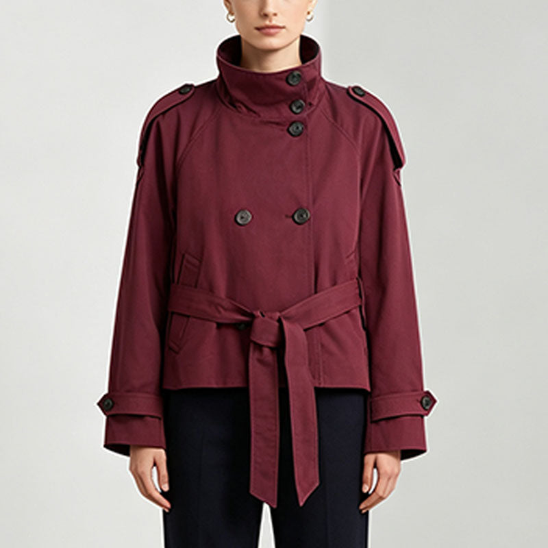 Luna Elegant Short Trench Jacket