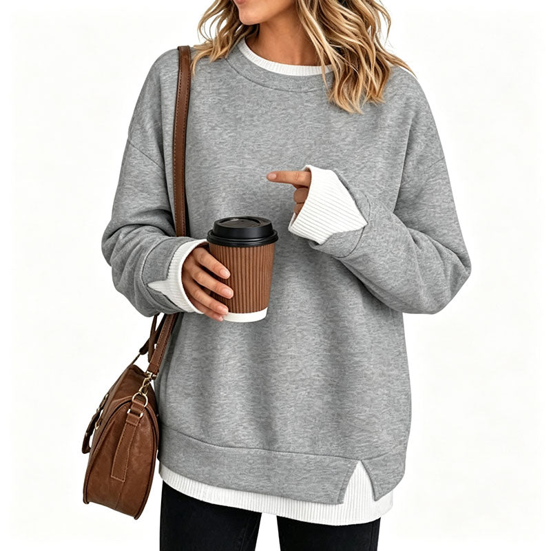 Evelyn Two-Tone Layered Sweatshirt