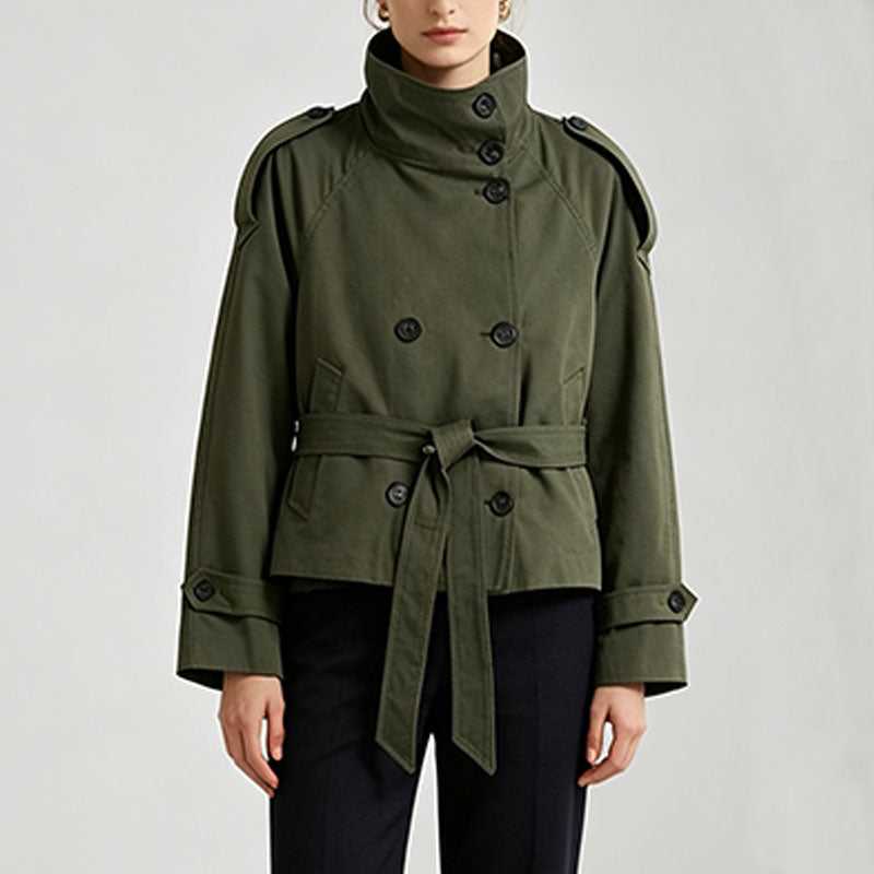 Luna Elegant Short Trench Jacket