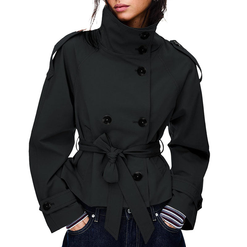 Luna Elegant Short Trench Jacket