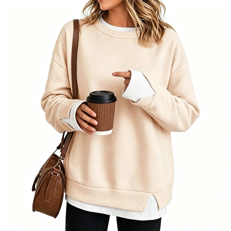 Evelyn Two-Tone Layered Sweatshirt