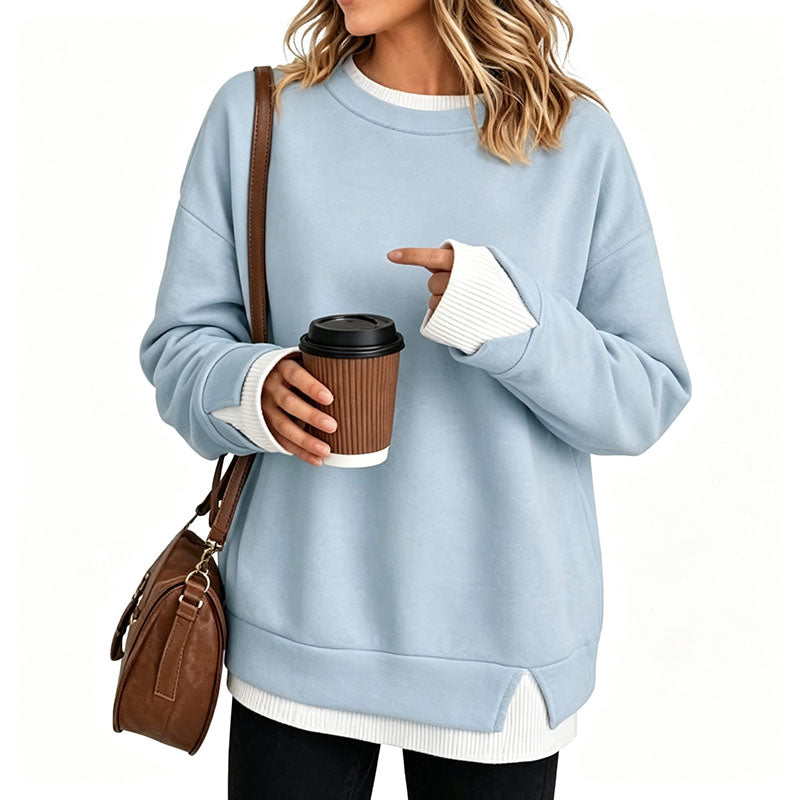 Evelyn Two-Tone Layered Sweatshirt
