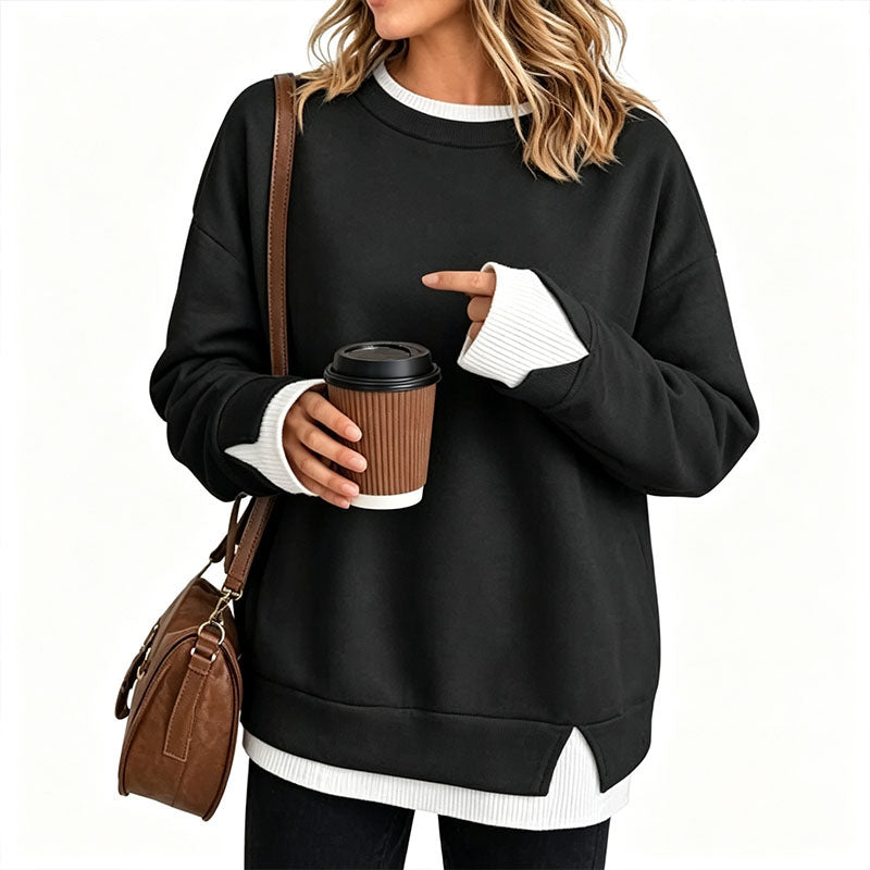 Evelyn Two-Tone Layered Sweatshirt