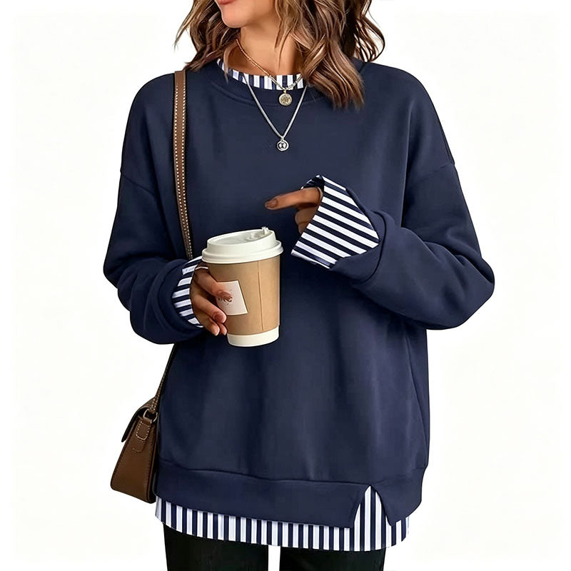 Evelyn Two-Tone Layered Sweatshirt