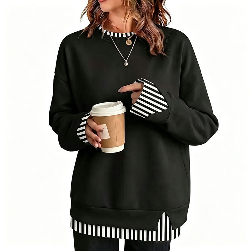 Evelyn Two-Tone Layered Sweatshirt