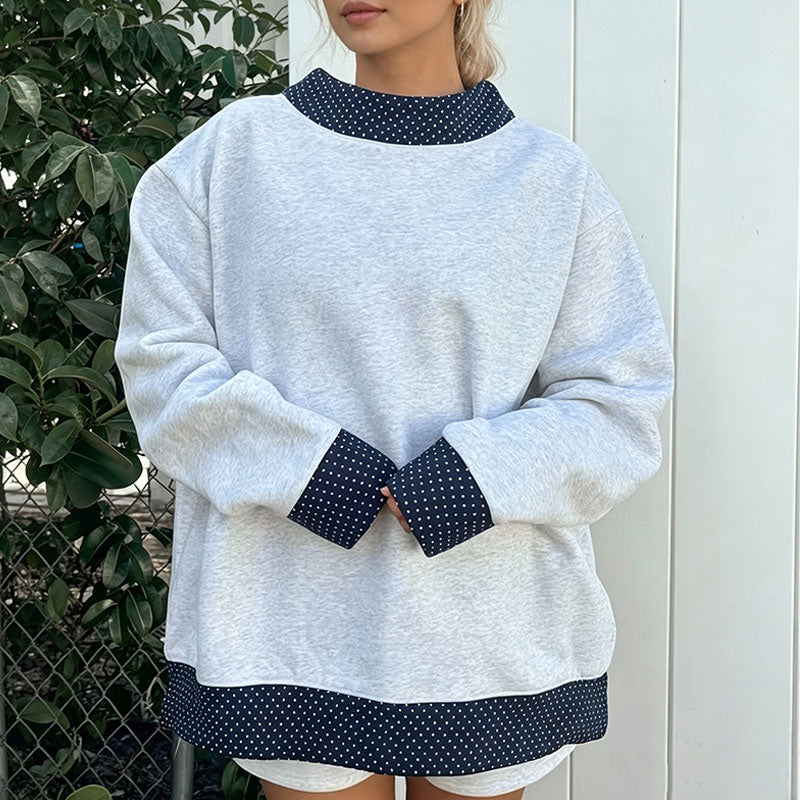 Luna Polka Dot Oversized Sweatshirt
