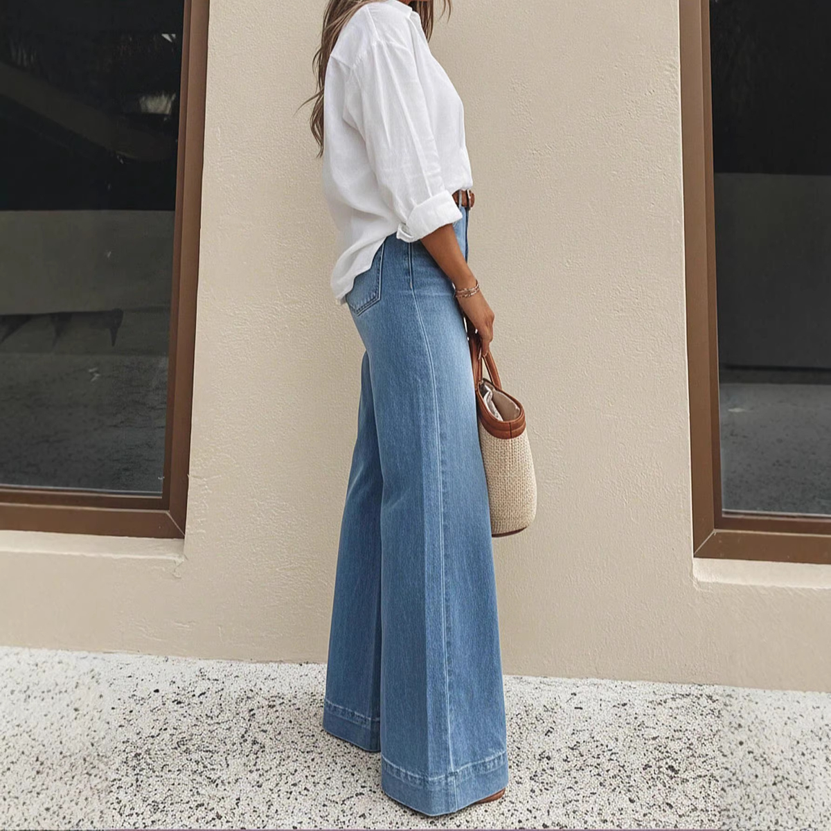Luna High-Waist Wide Leg Jeans
