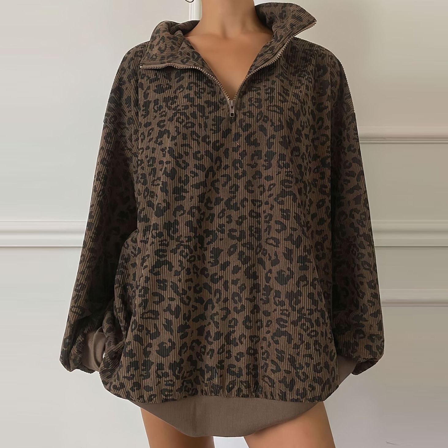 Luna Leopard Print Pullover Top