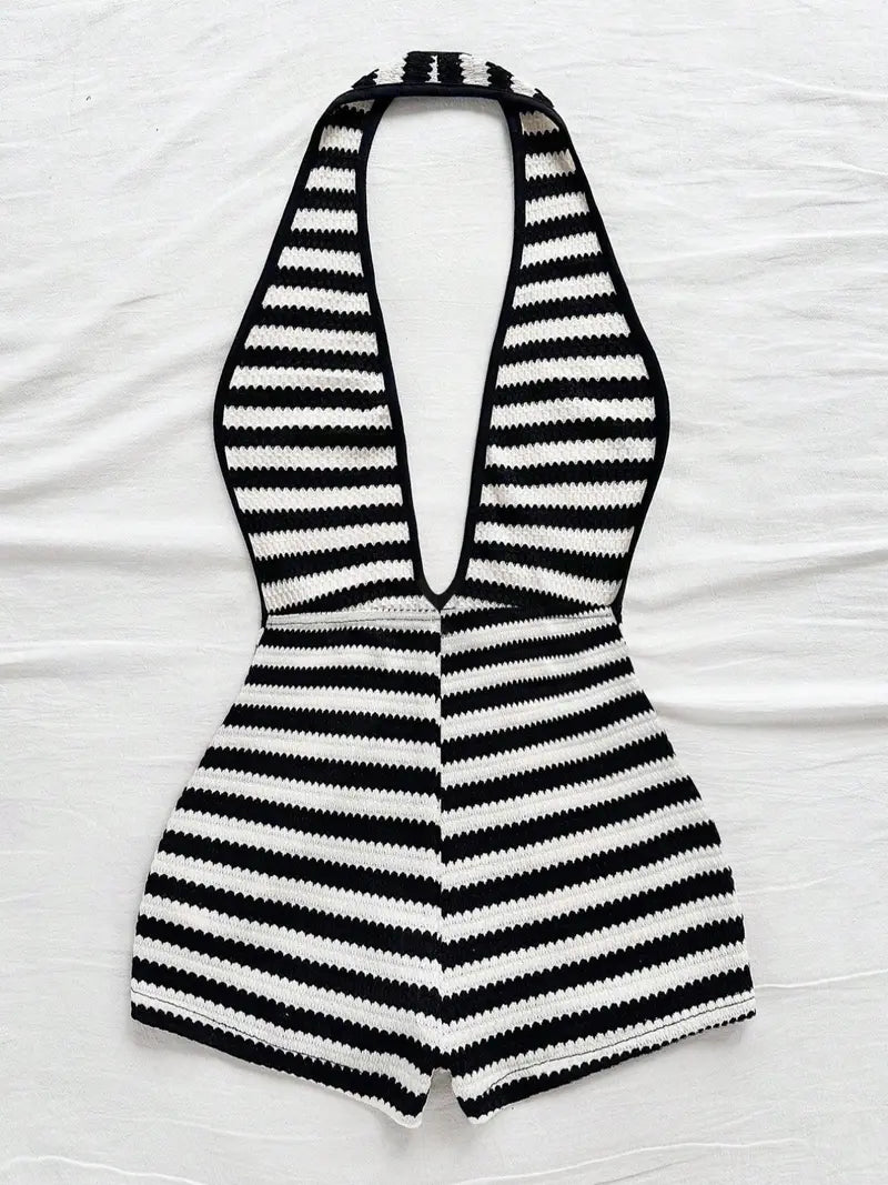 Boho Striped Sleeveless Maxi Dress