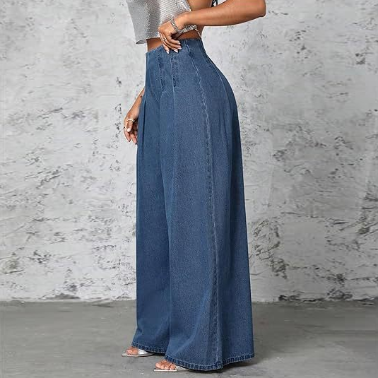 Luna Wide Leg Denim Pants